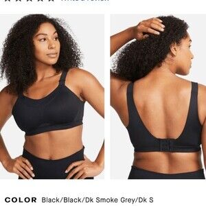 Nike Black Alpha Wire Free Training Athletic Dri-Fit High Support Bra 2X NEW